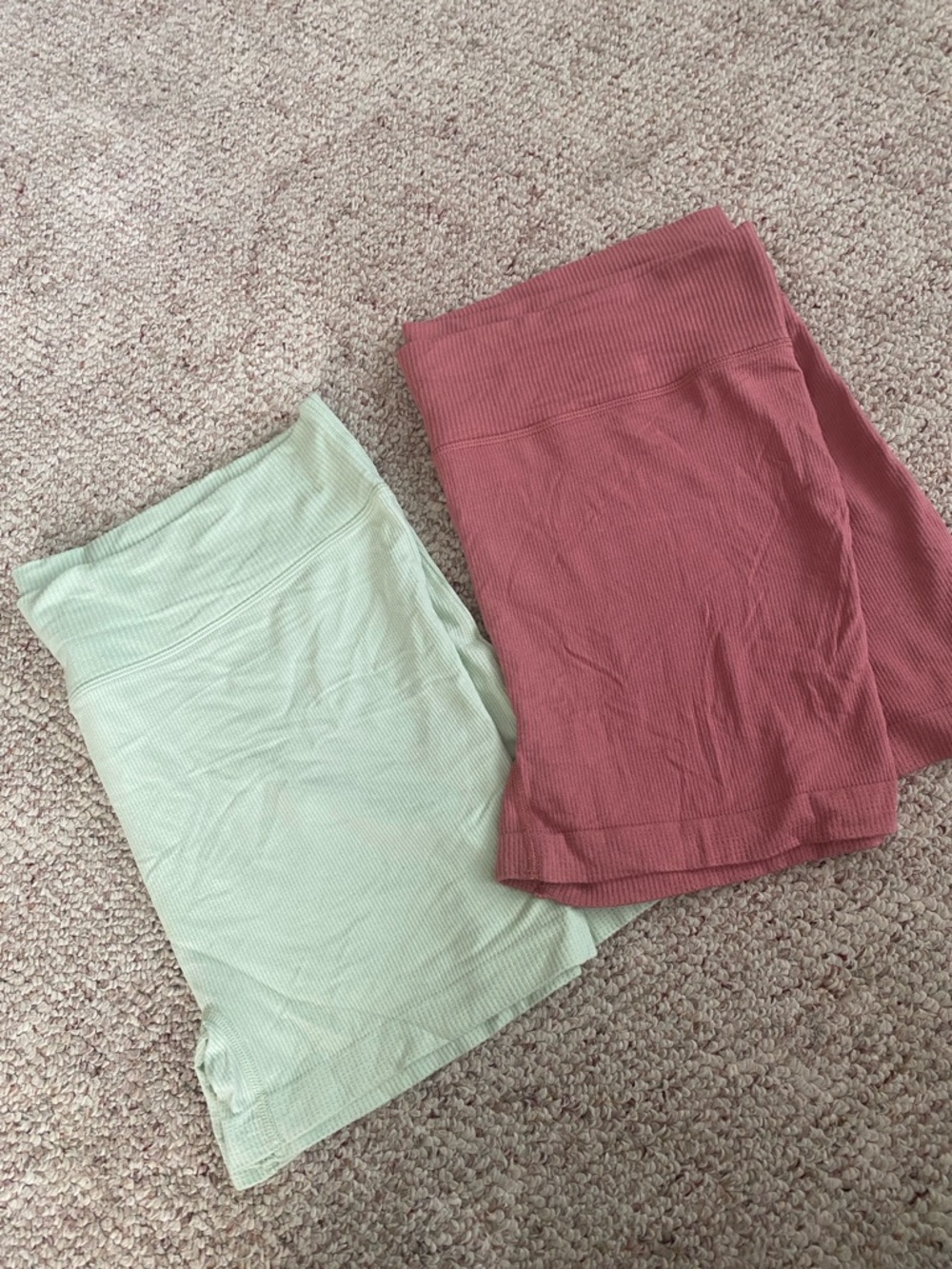 (2) Old Navy Ribbed Bike Shorts - Mint Green & Dusty Rose